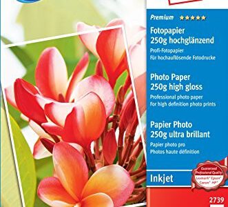 Avery Zweckform 2739 Premium papier fotograficzny do drukarki atramentowej (A4, powlekany jednostronnie, z połyskiem, 250 g/m) 40 arkuszy 4004182027394